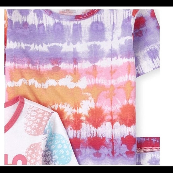 NWT 6x 7 ALOHA pineapple rainbow 4p pajamas childrens place summer easter spring - Picture 4 of 12